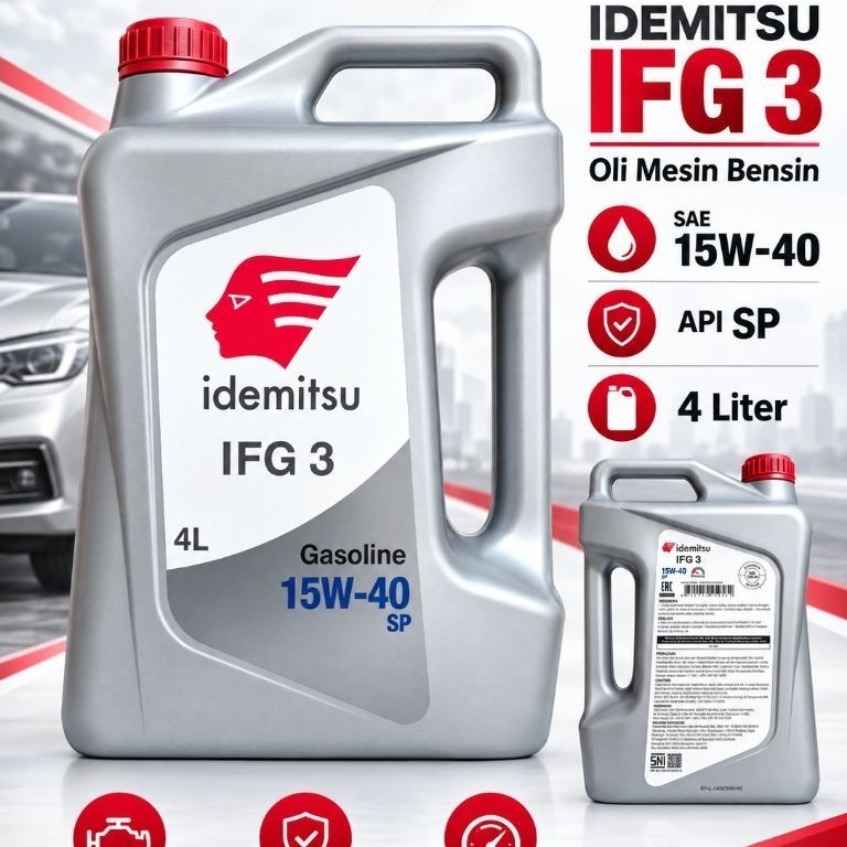 IDEMITSU IFG 3 15W-40 API SP 4 Liter – Oli Mesin Mobil Bensin