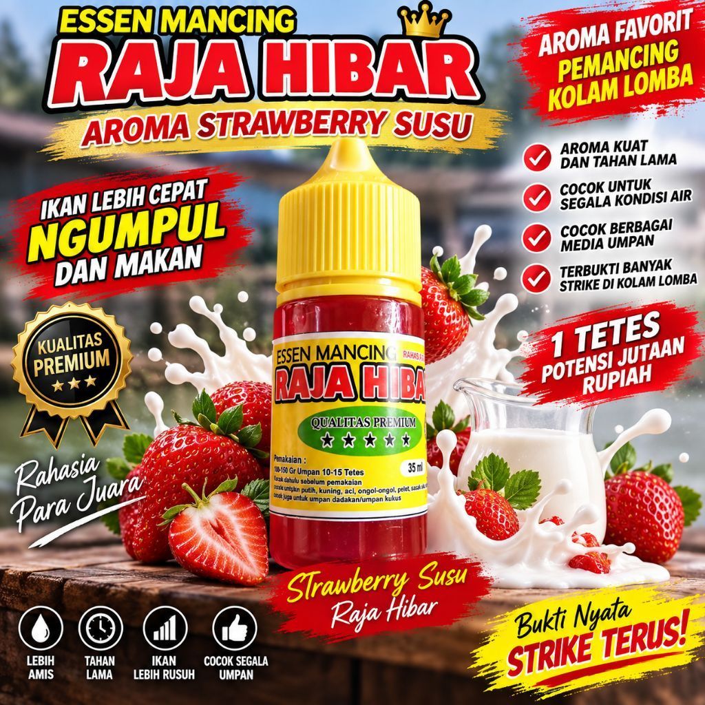 ESSEN RAJA HIBAR AROMA STRAWBERRY SUSU