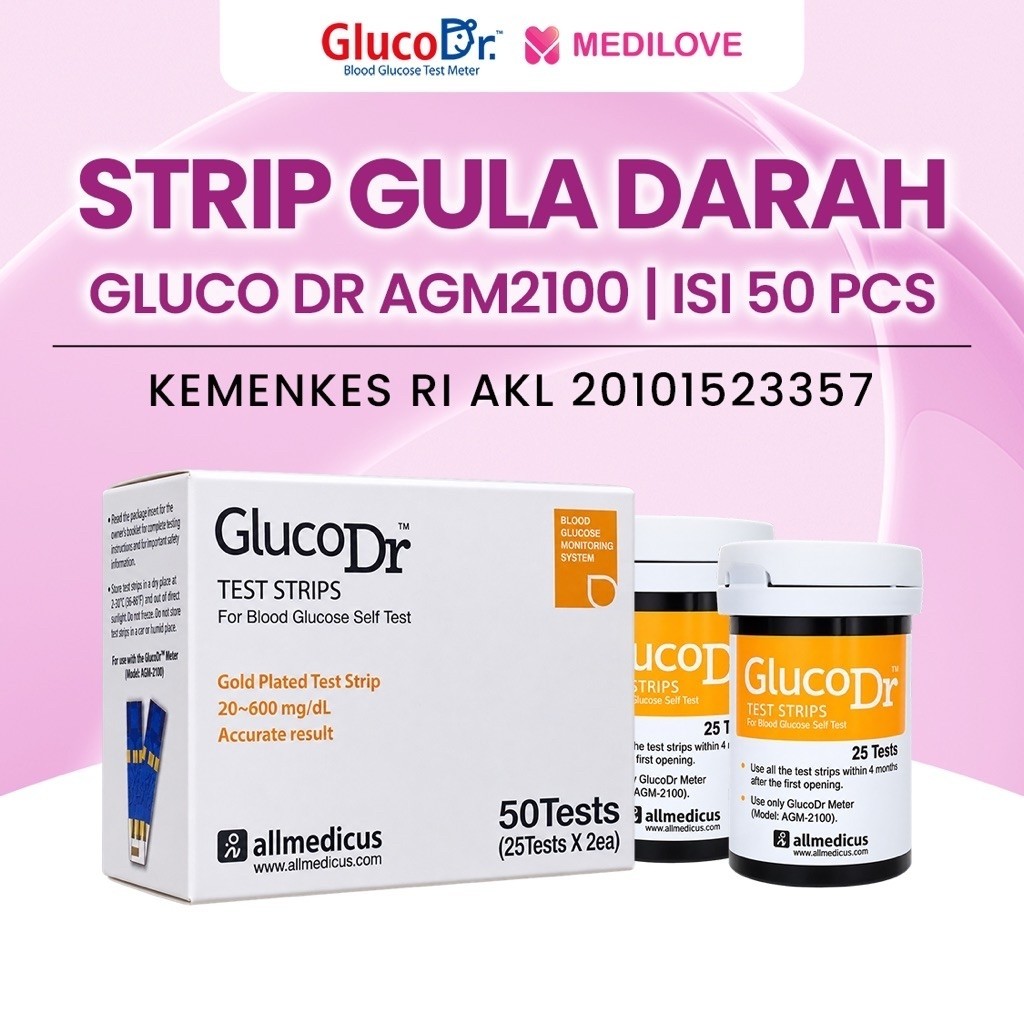 Strip Gluco DR Gula Darah / strip gluco dr biosensor / gluco dr biosensor / Glucose / strip gluco dr