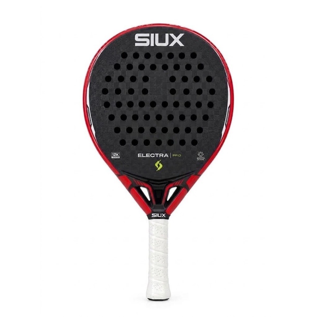 Raket Padel Siux Electra ST3 PRO 12K Original - Red Black Carbon | Hybrid Shape Precision & Power