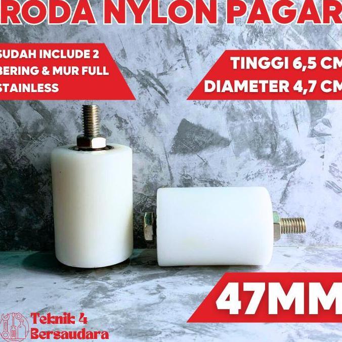 Roda Nilon Pagar 47Mm X 65Mm Stainless