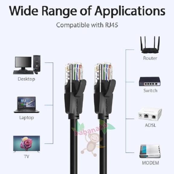 Vention Ibe Cat6 Cable Ethernet Rj45 Lan Kabel Internet Modem Router Cat.6 1000Mbps