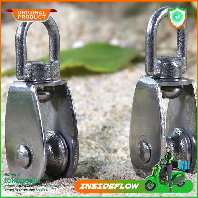 Katrol Kerekan Mini Manual Burung Timba Serbaguna Stainless Steel