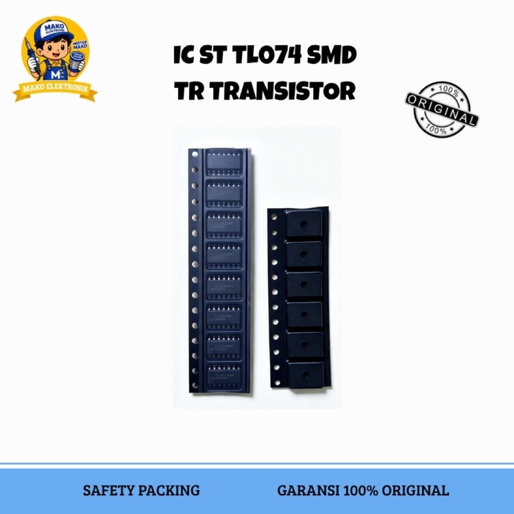 IC ST TL074 SMD TR TRANSISTOR ASLI ORIGINAL TL 074C TL074C KUALITAS BAIK