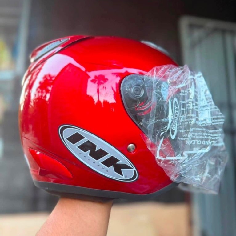 ( LANGSUNG KIRIM ) Helm  ink centro SNI warna merah glossy dewasa