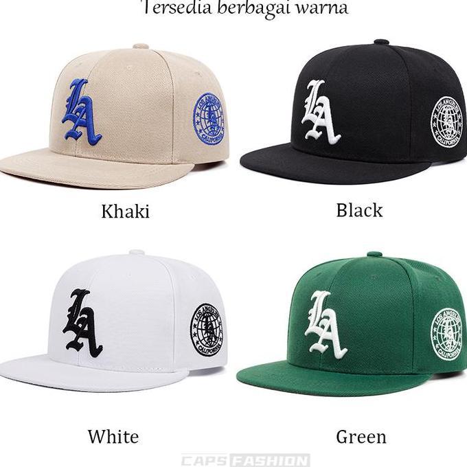 Topi Snapback Sulaman LA Fashion Distro Baseball untuk Pria Wanita - Ukuran Besar