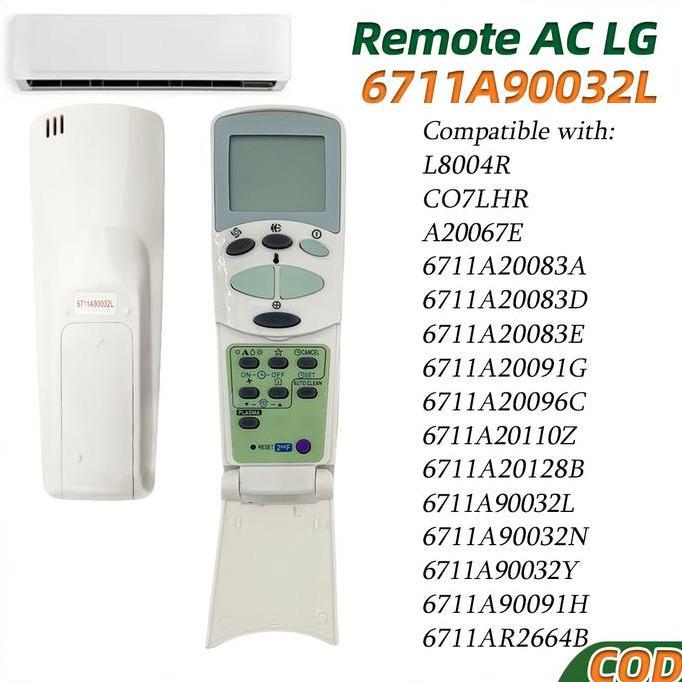 DR272 - Remote Remot AC LG Flip Plasma Jetcoo 6711A20077U 6711A20070L | LG Aircon Remote Control Rep