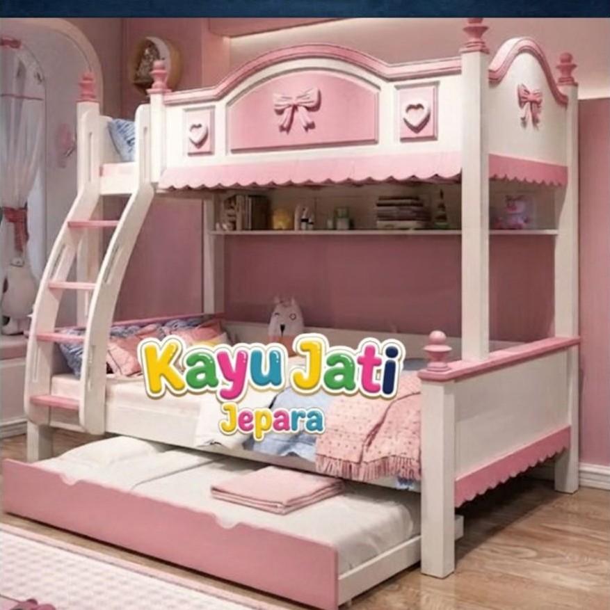 Set Kamar Anak Tingkat Tempat Tidur Anak Perempuan Karakter Murah