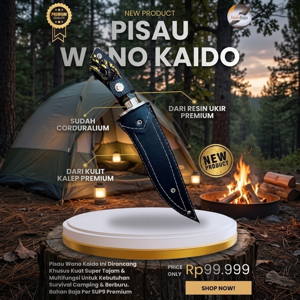 [INDOBAJA] PISAU SURVIVAL WANO KAIDO PISAU BAJA PER SUP9 PREMIUM ASLI ORIGINAL SUPER TAJAM