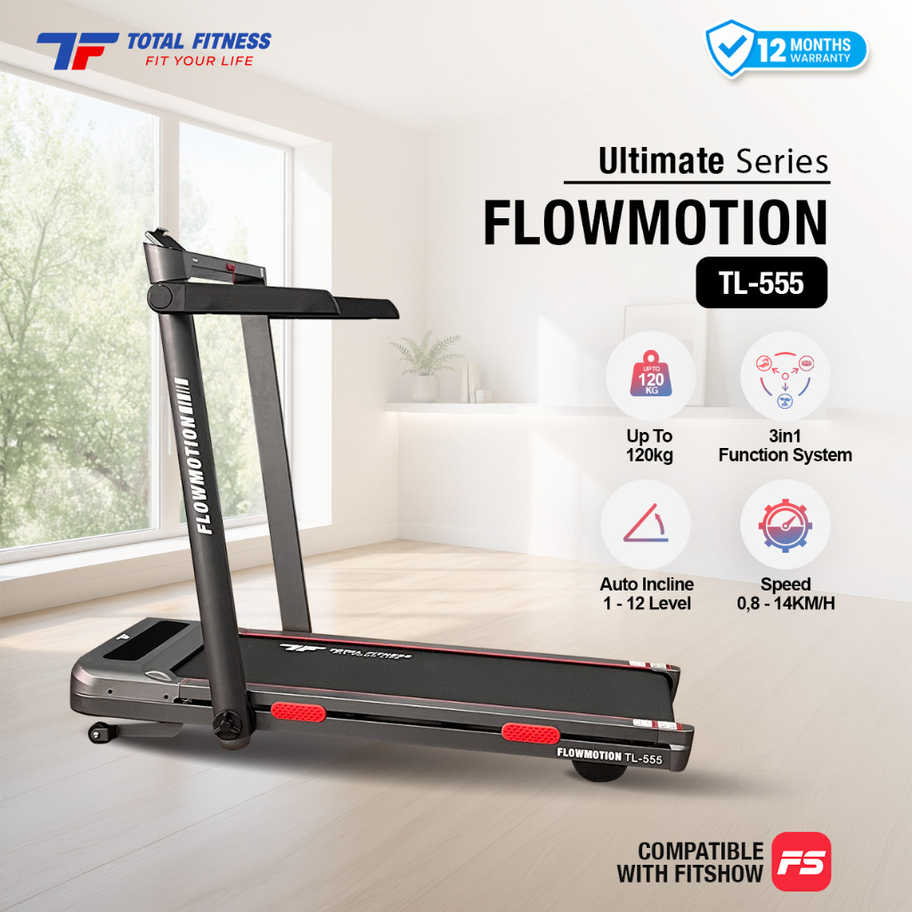 TOTAL FITNESS Walking Running Pad Treadmill Lipat Series