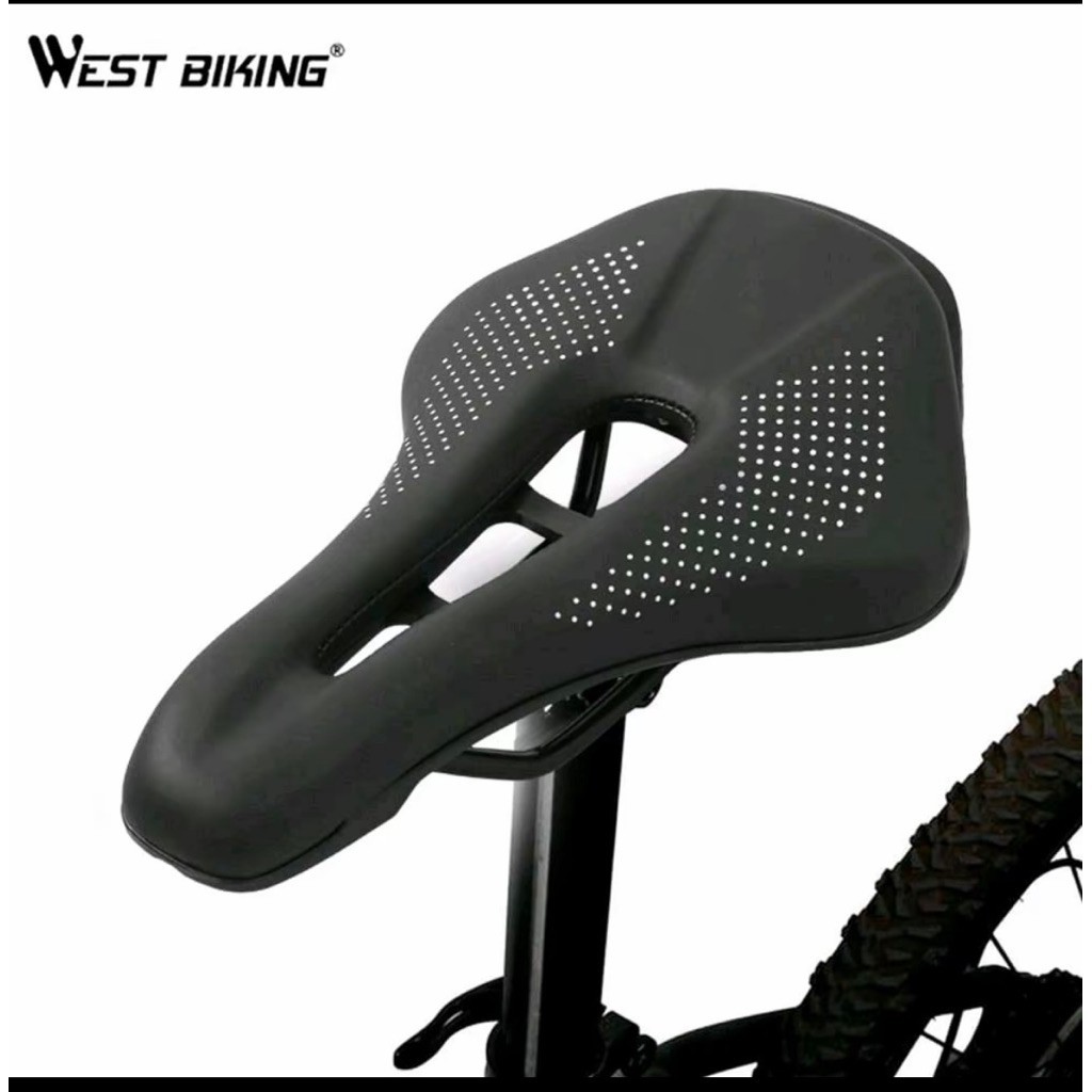 TaffSport WEST BIKING Sadel Sepeda Fixie Roadbike MTB Lipat Fizik Bolong Titik YP0801101 Aerodinamis