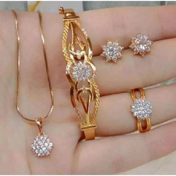 Set Perhiasan Emas Muda Asli Berat 7gram Kadar 875 Ada Surat
