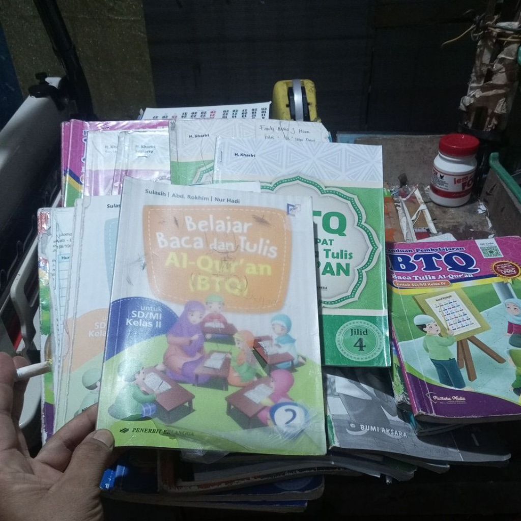 BUKU PAKET BTQ/ SD KELAS 1-6 DAN ARAB MELAYU/ PENERBIT ERLANGGA/BUMI AKSARA/PUSTAKA MULIA/BUMI AKSAR