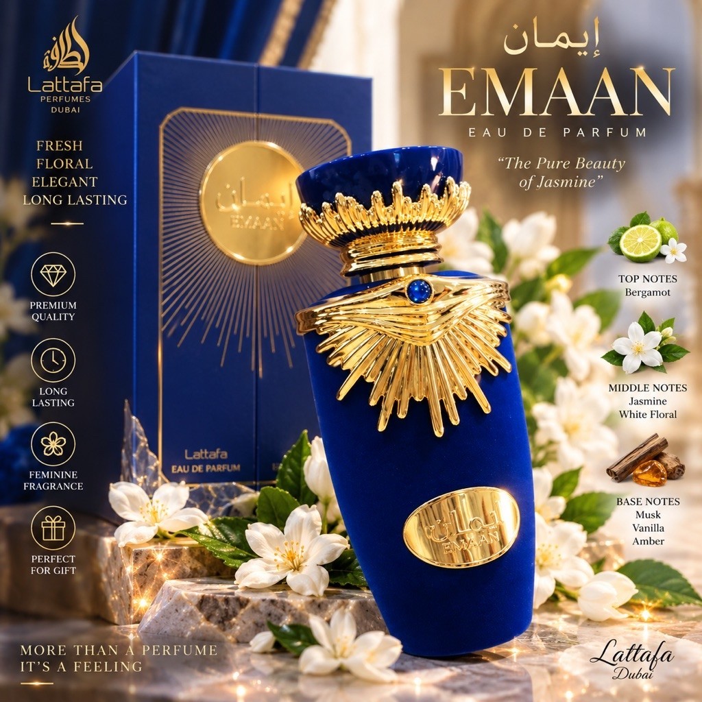 Parfum Lattafa Emaan EDP 100ml mewah fresh elegant