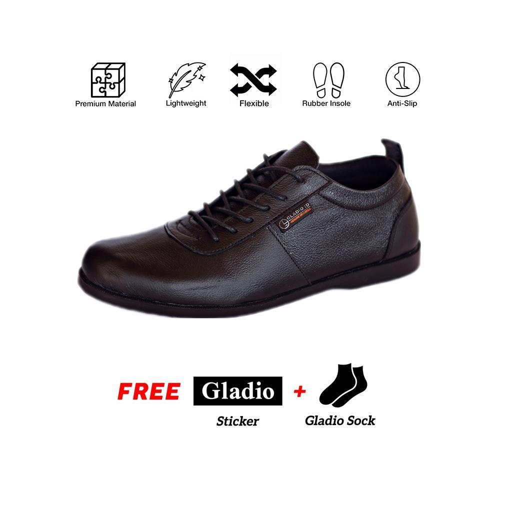 Sepatu Gladio Kasula Hitam Pria bahan kulit - Gladio Klasik