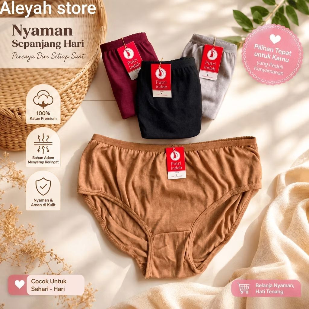 ALEYAH CD 9 PUTRI INDAH / 2 PUTRI CELANA DALAM WANITA LUSINAN / CELANA DALAM WANITA LUSINAN MURAH / 