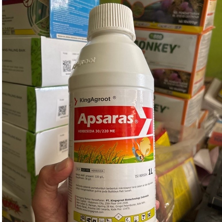 Herbisida Selektif Padi Apsaras 1 Liter Pembasmi Rumput Grinting Krokot Jawan Gulma Sawah