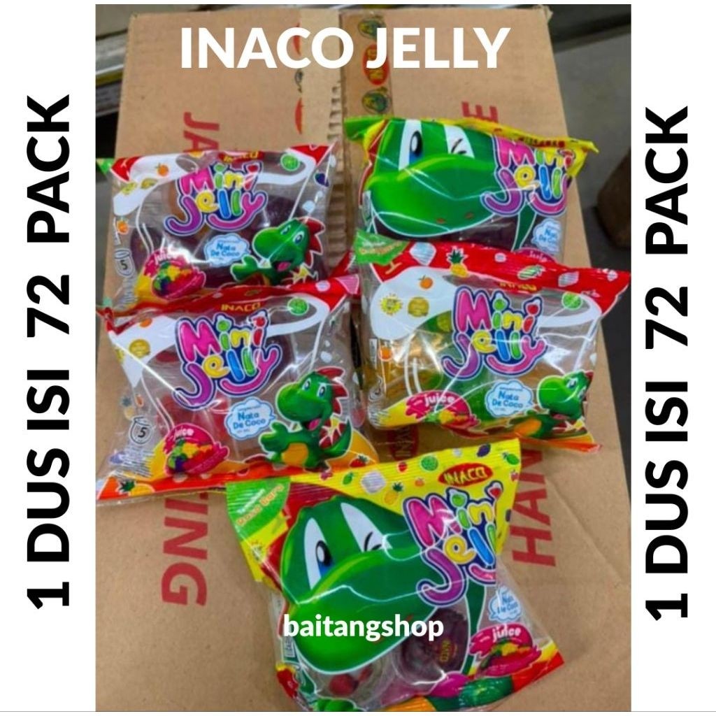 1 DUS INACO JELLY ISI 72 PACK - Inaco Mini Jelly Nata De Coco Dus isi 72 Pack - Promo Inaco Jelly Du