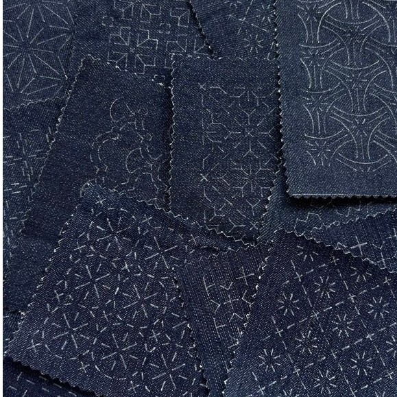 Perca Kain Sashiko DIY jahit Sendiri Patch Denim Jeans Sobek