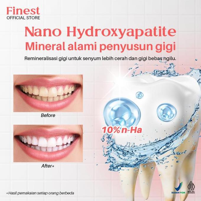 Finest Toothpaste 90 gr Pasta Gigi Premium Nano Hydroxyapatite