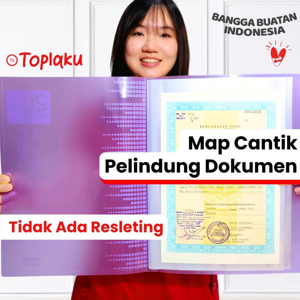 Premium Clear Holder Map Dokumen Anti Air [NO RESLETING] File Keeper Plastik Folder Document Berkas 