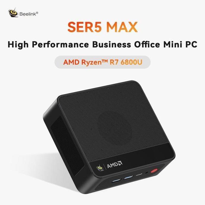 Mini PC Beelink SER5 MAX 6800U AMD Ryzen7 32GB/1TB SSD M.2 PCle4.0 HDMI DP USB Type C Windows 11 Pro