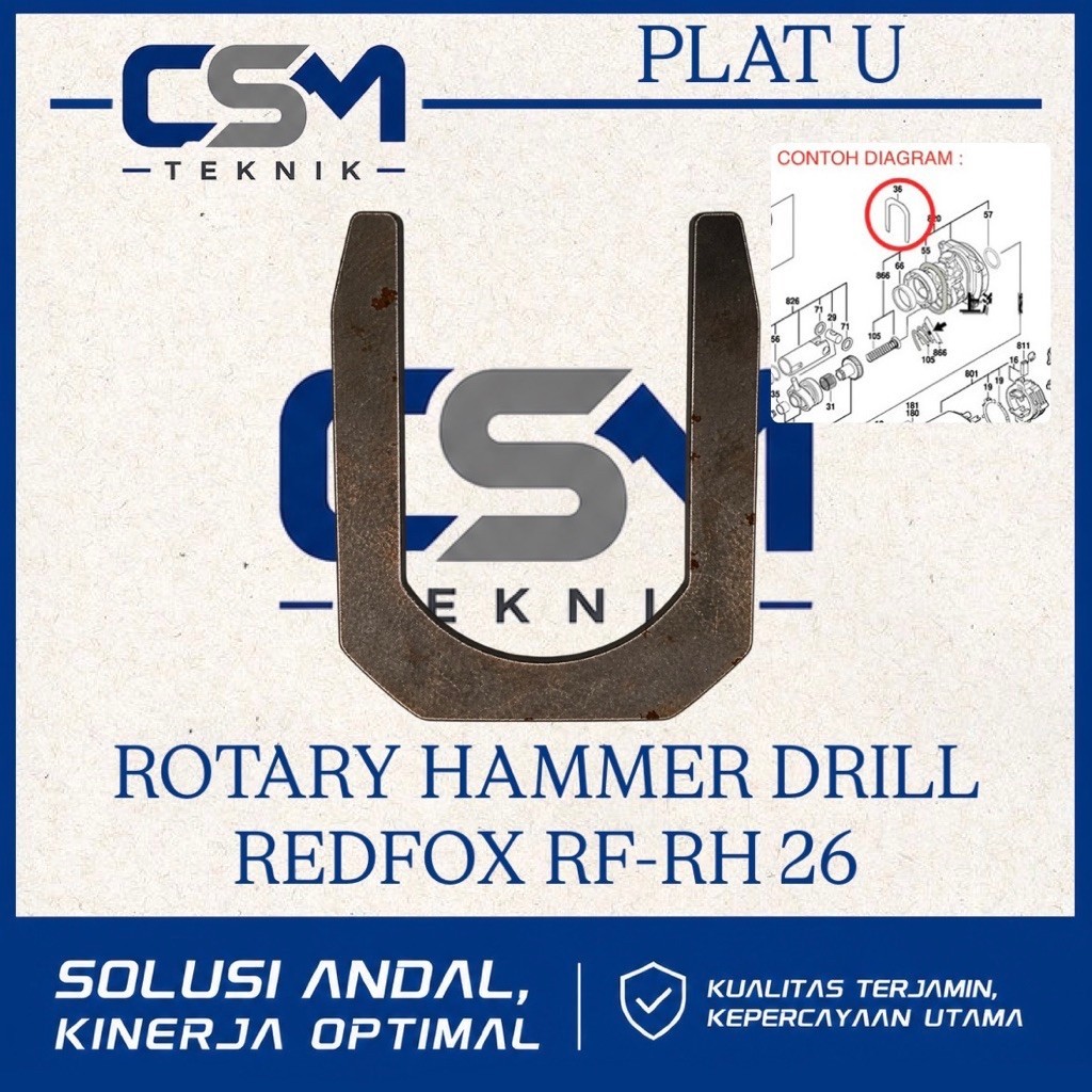 HOLDING PLATE ROTARY HAMMER DRILL REDFOX RF-RH 26 PLAT U BOR BOBOK REDFOX RF RH 26