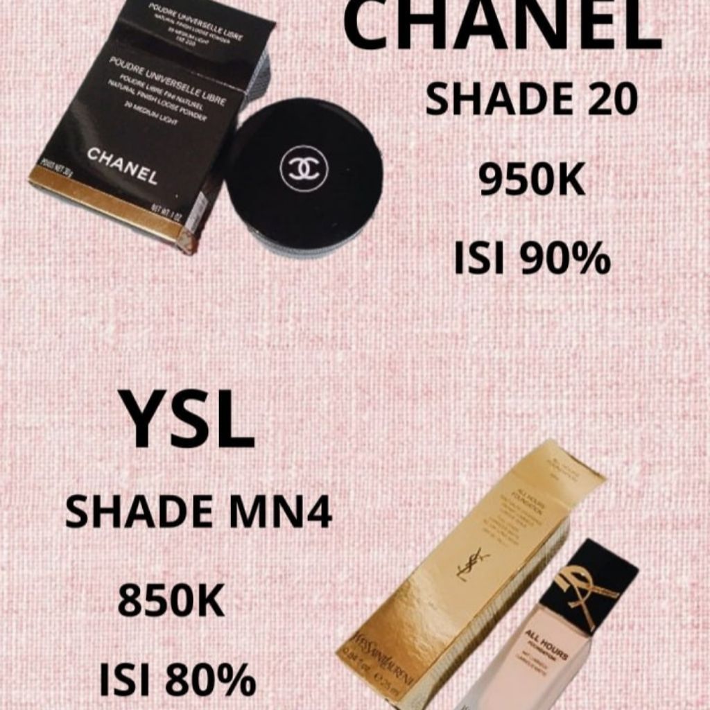 PRELOVED CHANEL POUDRE UNIVERSELLE LIBRE DAN YSL ALL HOURS MATTE FOUNDATION