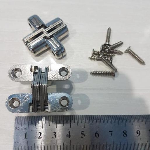 Building- Engsel Cross Hinge Engsel Deer Engsel Tanam Kayu Lemari Meja Lipat
