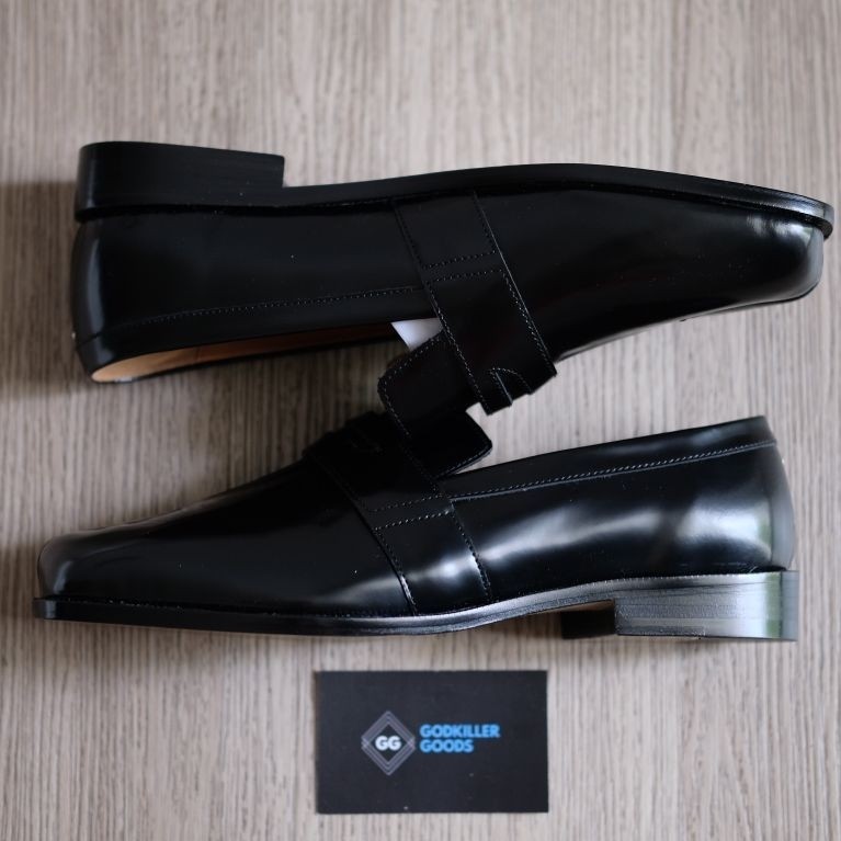 Maison Margiela Tabi Loafer Brushed Leather Black Calfskin
