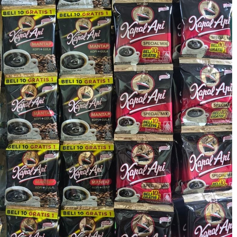 Kapal Api Kopi sachet Ecer Per Renteng isi 10pcs