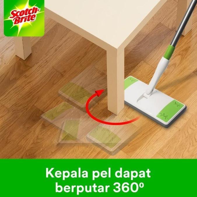 BEBAS ONGKIR - EASY SWEEPER PLUS SET 3M / PEL - PELAN SCOTCH BRITE / PEL + TONGKAT