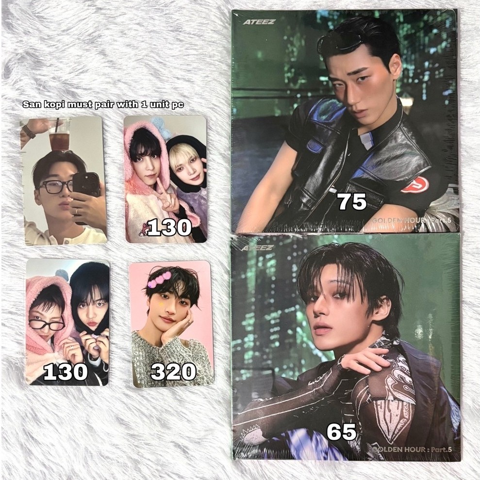 Photocard PC Ateez Official Golden Hour part 4 GH4 San Kopi POB Makestar Pajamas Unit Yunho Yeosang 