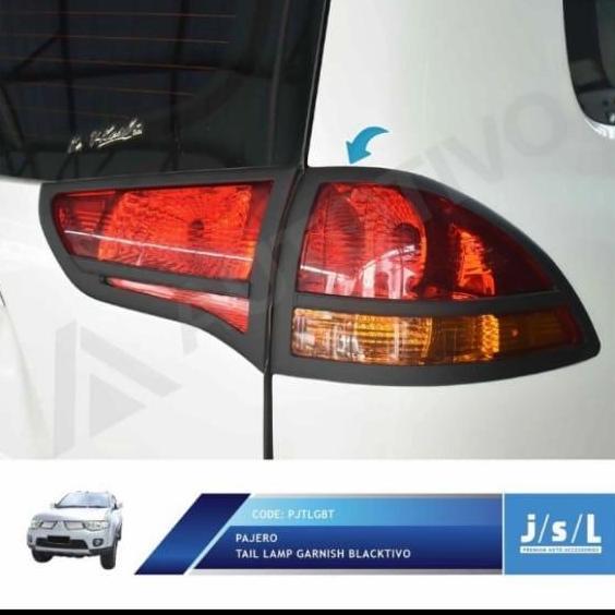 Garnis Belakang hitam doff mobil Pajero lama 2008-2015 hitam doff