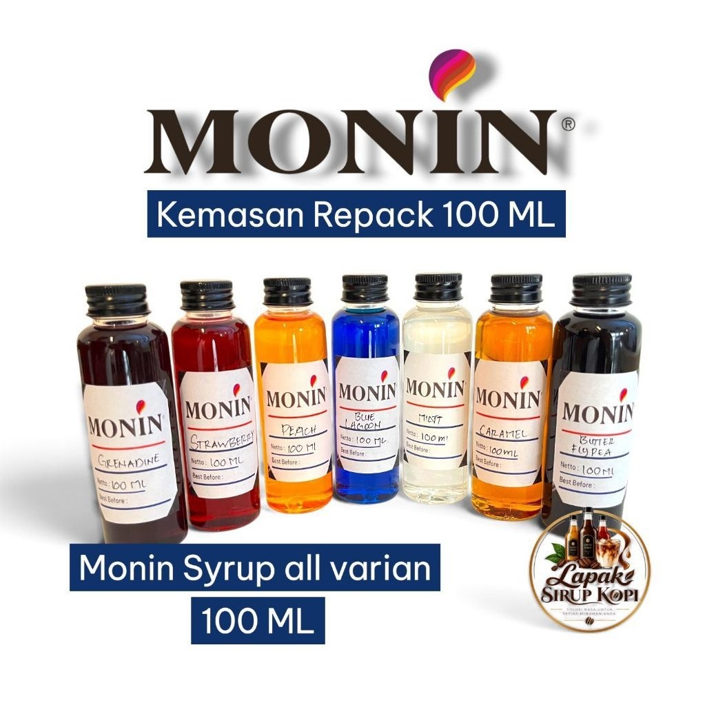 Monin syrup - Sirup monin Repack 100ml - Ready all varian - Monin syrup sample