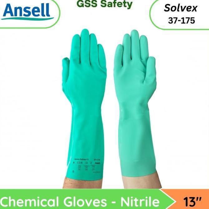 Sarung Tangan Nitrile Chemical Gloves Ansell Solvex 37-175