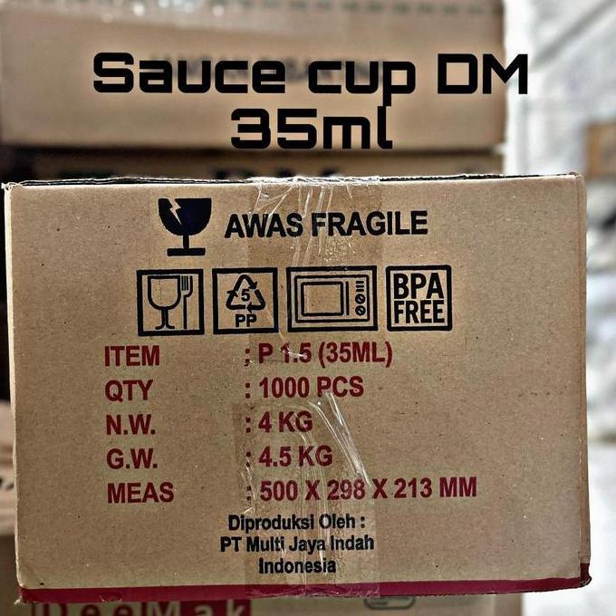 THINWALL SAOS SAMBAL KECIL 25, 35, 50 ML MEREK DM 1 DUS TERMURAH