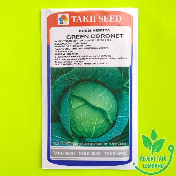 Benih Kubis Hibrida Green Coronet Isi 20 Ml