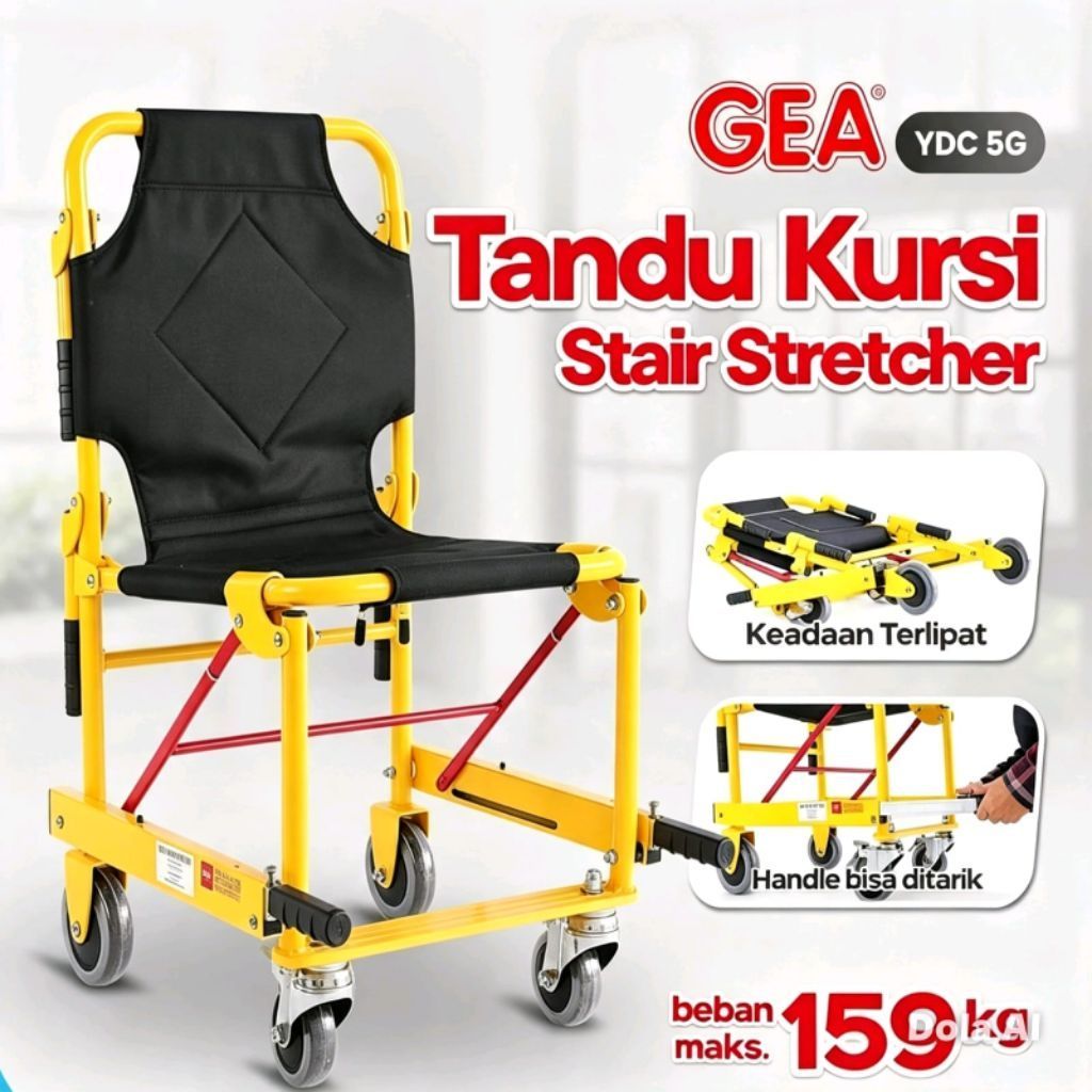 GEA Tandu Kursi Lipat Darurat YDC 5G Beroda/Tandu Kursi GEA YDC-5G Stair Stretcher