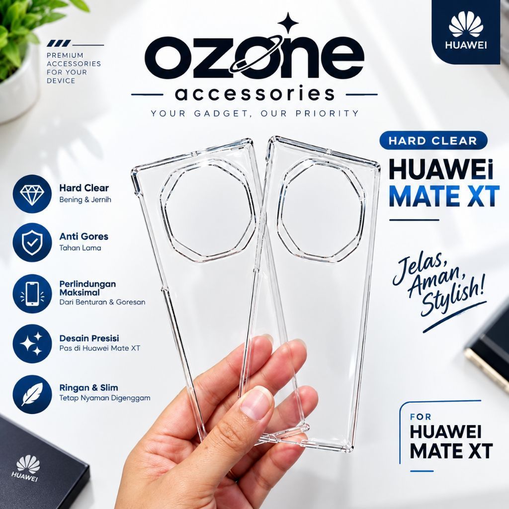 HARDCASE CLEAR HUAWEI MATE XT CASE ACRYLIC ANTI KUNING SLIM TIPIS FOR HUAWEI MATE XT