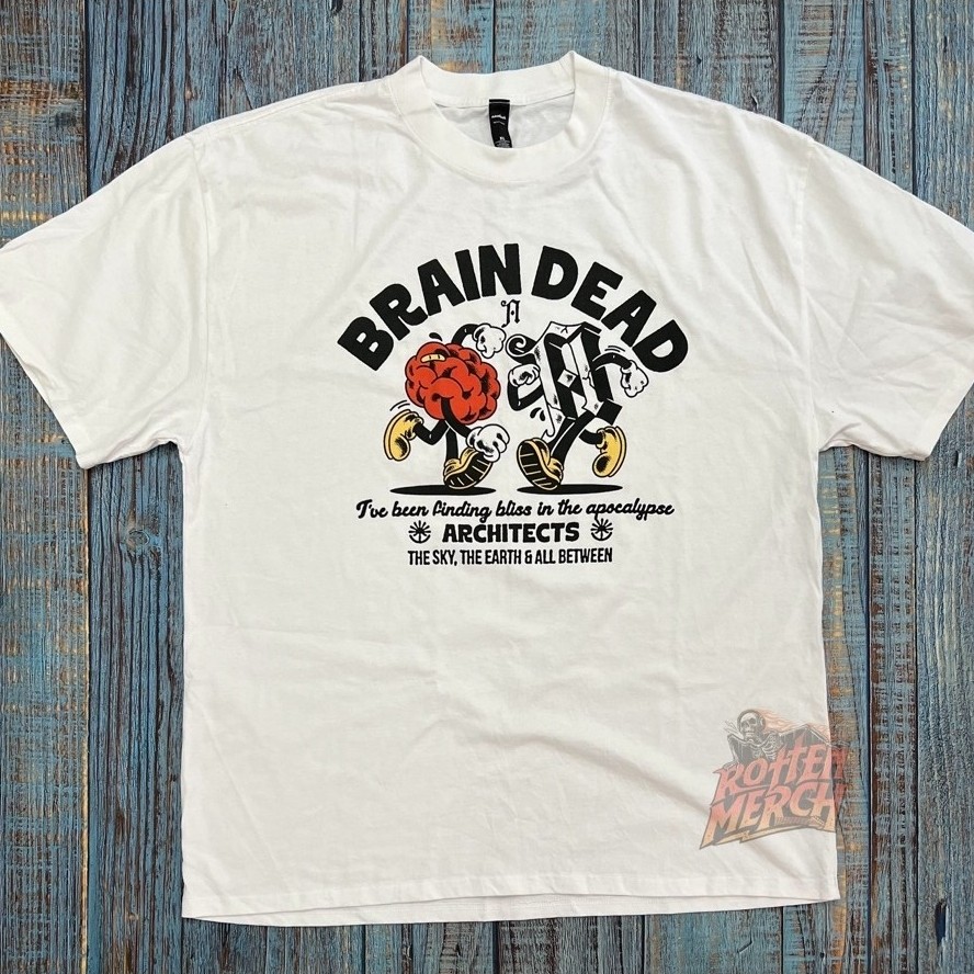 Kaos T-Shirt Band Architects - Brain Dead White Official Merchandise