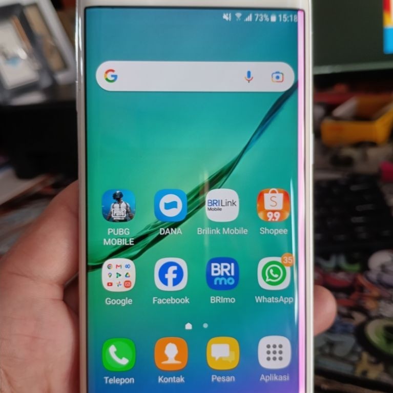 Samsung S6 Edge 3/64 GB Second Putih Kondisi Aman