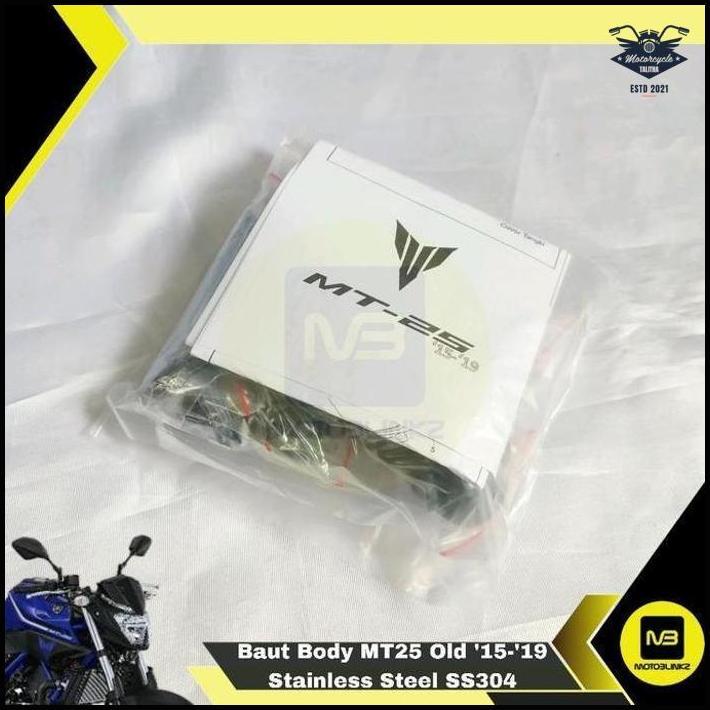 Baut Body Mt25 Mt 25 Old V1 2015-2019 Stainless Steel Ss304 Set Untuk Headlamp Body Kanan Kiri Belak