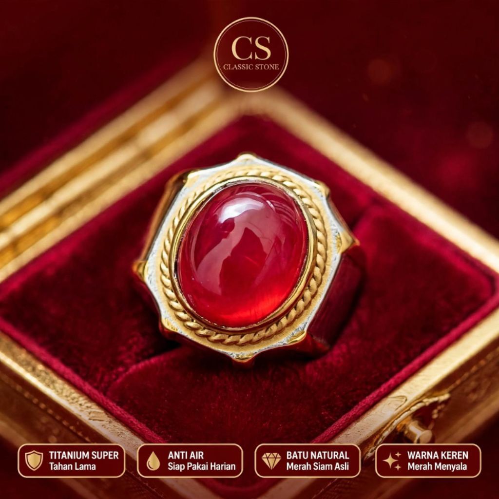 BATU CINCIN MERAH SIAM ORIGINAL STONE