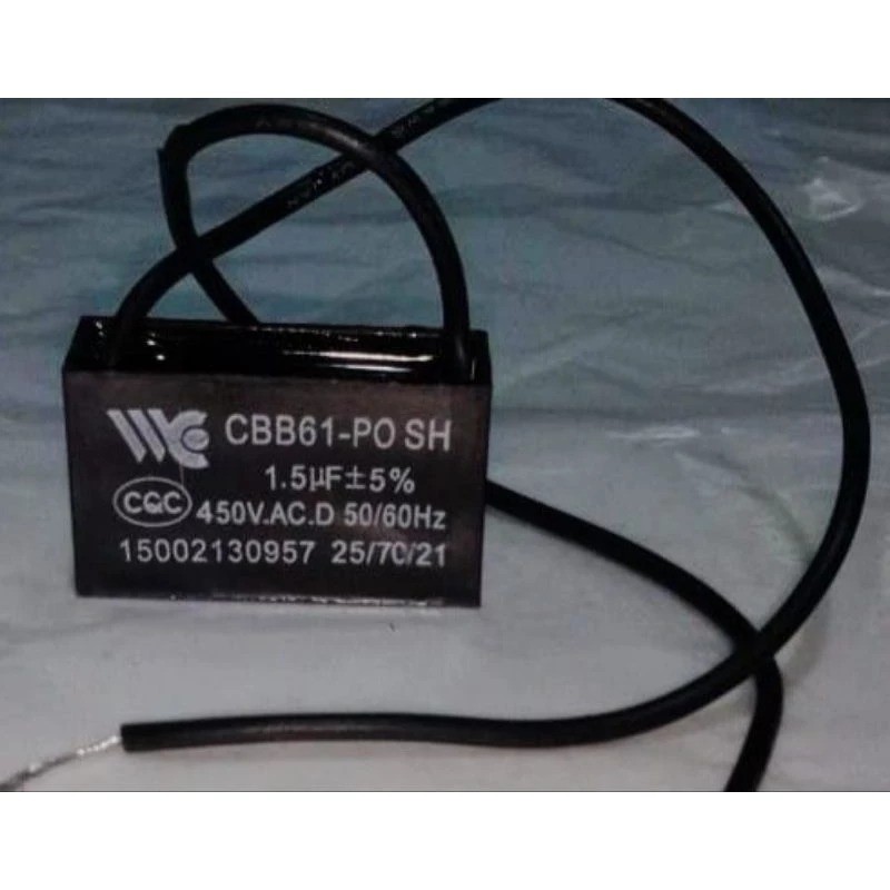 kapasitor , 1.2 UF 1,5 UF ,1,8UF, 2 UF , 2.5 UF , 400V , 450V Capasitor Kotak Kipas kipas angin 450V