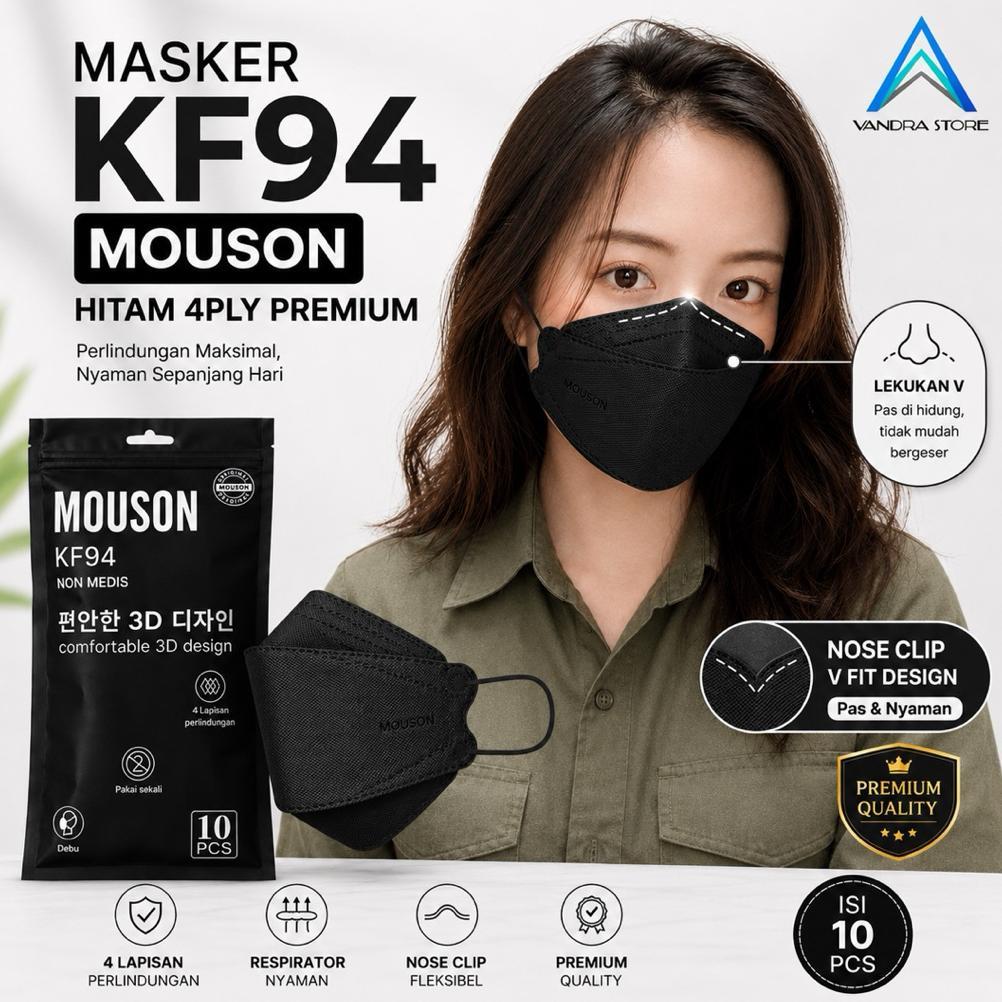 RAVELLA MASKER 4PLY KF94 MOUSON KOREA ISI 10 PCS/PACK SEMARANG TERMURAH