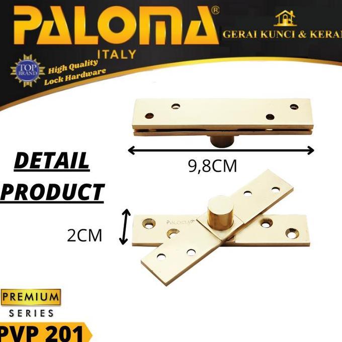 Ghanies_ - Paloma Pvp 201 Pivot Hinge Engsel Putar Jendela Brass Gold Pb Emas