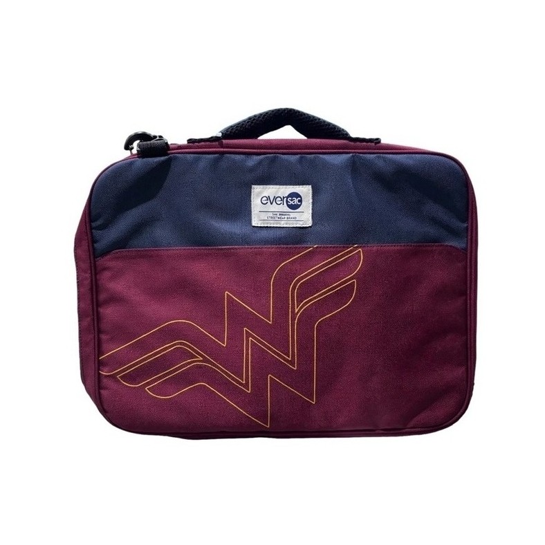 Tas Laptop Eversac Wonder Woman Edition 14 Inch - Tas Kerja Futuristik Gold Splash - Burgundy Navy
