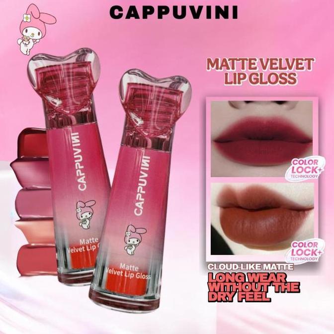 Rose- ( Perpcs 1038 ) Cappuvini True Love Velvet Lipmatte / Matte Lipstik Rna Gelap Lip Glaze Velvet