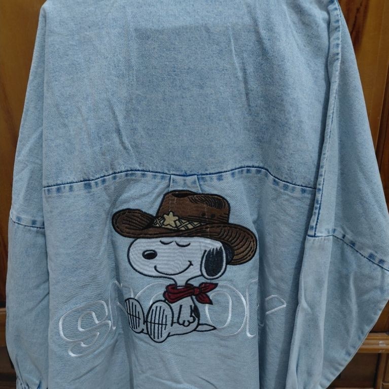 jaket jeans snoopy